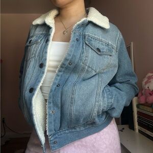 Vintage Sherpa Interior Blue Denim Jacket || WORKING TITLE DENIM